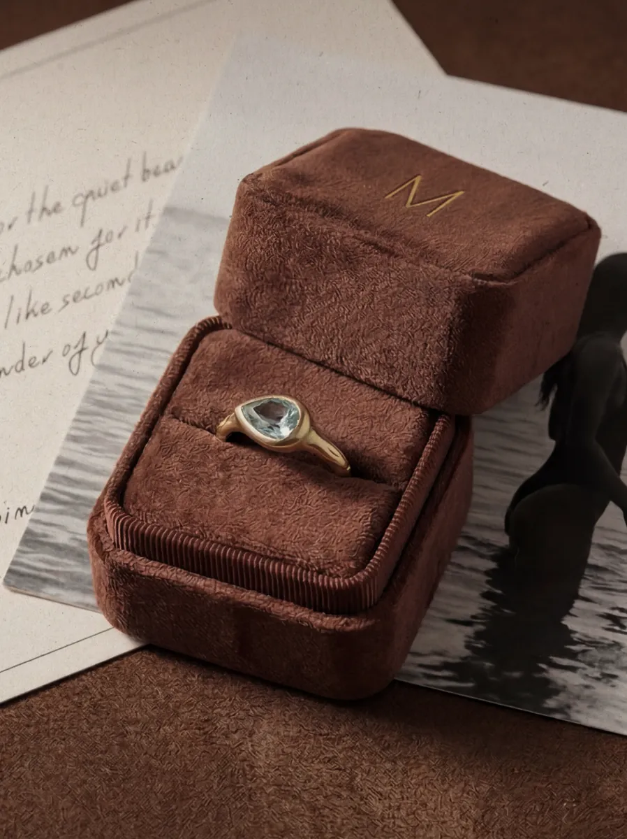 Ring in a velvet box